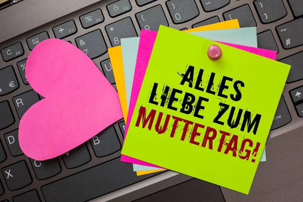 Tekst Teken Tonen Alles Liebe Zum Muttertag Happy Mothers Day — Stockfoto