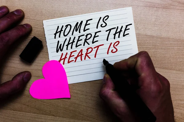 Écriture Manuscrite Texte Home Heart Concept Signifiant Votre Maison Est — Photo