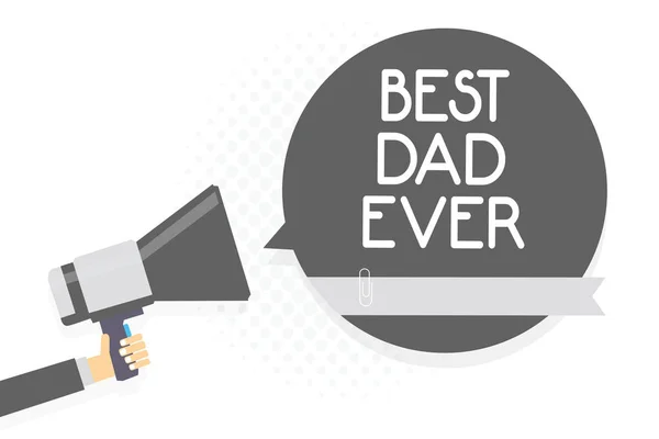Palavra Escrita Texto Melhor Pai Sempre Conceito Negócio Para Apreciação — Fotografia de Stock
