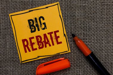 Kavramsal el büyük indirim gösterilen yazma. Ne zaman özel bir promo turuncu yapan bu-ebilmek almak iş fotoğraf vitrine büyük ödülleri Marker iletişim fikirleri Jüt arka plan kağıt.