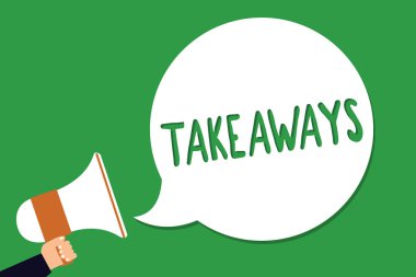 Kavramsal el takeaways gösterilen yazma. Bir hareket ya da sizden biri adam bir şey verme örnek vitrine iş fotoğraf yeşil arka plan çığlık megafon hoparlör holding