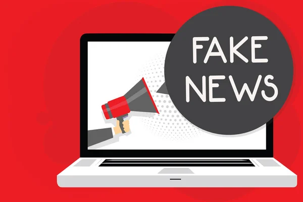 Handgeschreven Tekst Schrijven Fake Nieuws Begrip Betekenis Geven Aan Mensen — Stockfoto