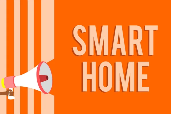 Schreiben Notiz Zeigt Smart Home Business Foto Präsentiert Automatisierungssystem Steuerung — Stockfoto