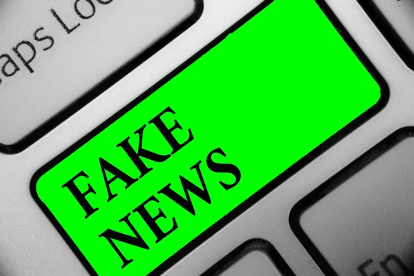 Texto Escritura Fake News Concepto Significado Dar Información Las Personas — Foto de Stock