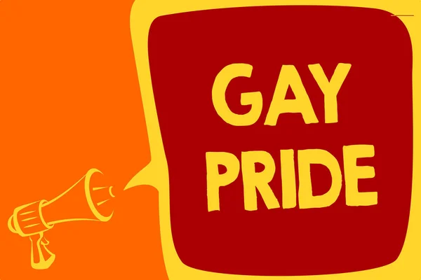 Texte Manuscrit Gay Pride Concept Signifiant Dignité Individu Qui Appartient — Photo