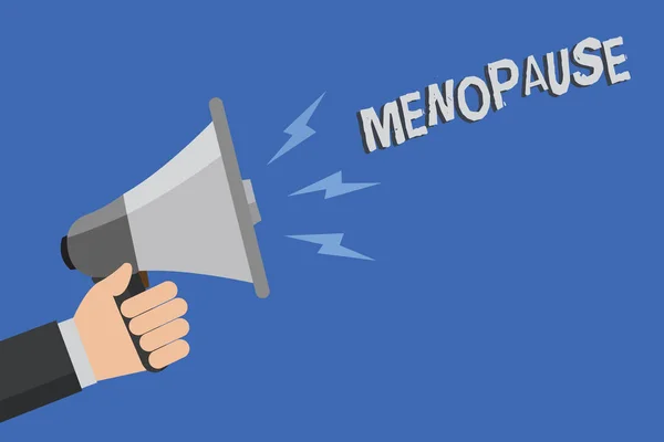 Word Pisanie Tekstu Menopauzy Koncepcja Biznesowa Okres Trwałego Zaprzestania Lub — Zdjęcie stockowe