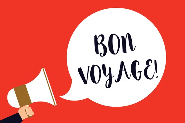 Texto Escritura Bon Voyage Concepto Significado Utilizado Expresar Buenos Deseos — Foto de Stock