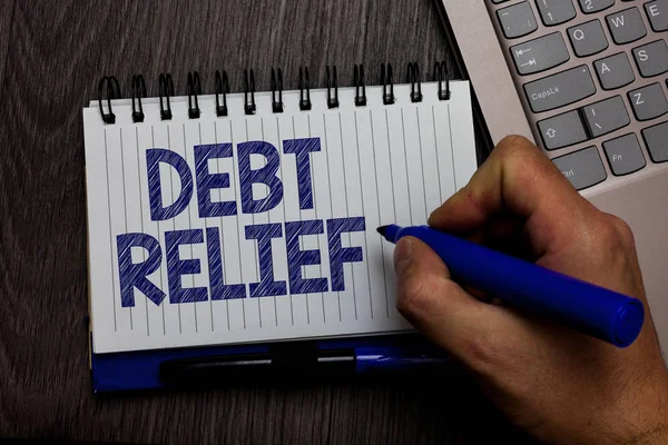 Writing Note Showing Debt Relief Business Photo Showcasing Partial Total — Stock Photo, Image