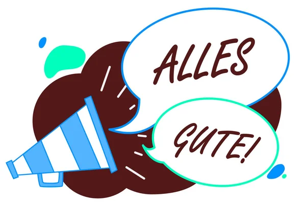 Tekst Intoetsen Word Alles Gute Bedrijfsconcept Voor Duitse Vertaling Alle — Stockfoto