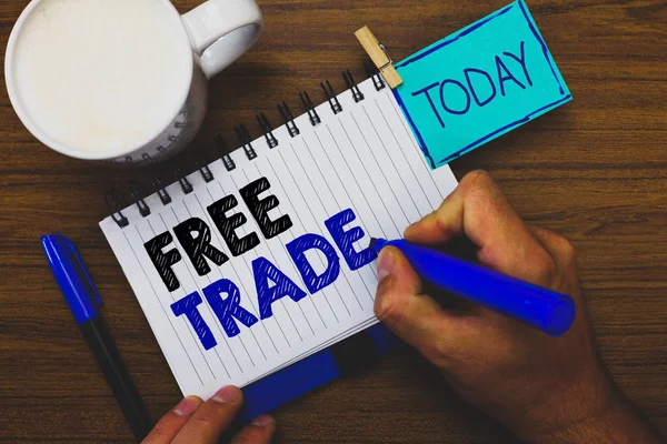 Handwriting Text Free Trade. Concept Meaning International Trade Left To  Its Natural Course without Tariffs Corkboard Stock Image - Image of  economy, complexity: 164588291