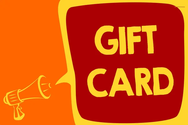 Testi Scritti Mano Gift Card Concetto Che Significa Regalo Solito — Foto Stock