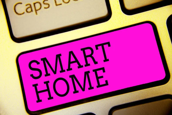 Signo Texto Que Muestra Smart Home Conceptual Foto Automatización Sistema —  Fotos de Stock