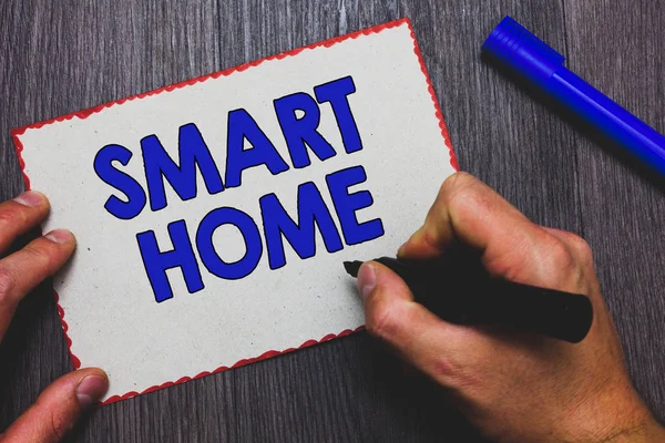 Schreiben Notiz Zeigt Smart Home Business Photo Showcasing Automation System — Stockfoto