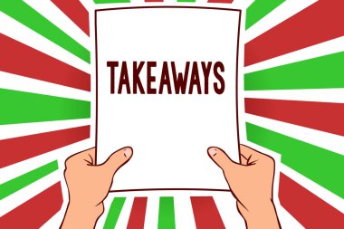 Takeaways gösterilen Not yazma. Bir hareket ya da sizden biri adam holding kağıt mesaj dikkat çekici kırmızı parlak fikirler ışınları önemli bir şey verme örnek vitrine iş fotoğraf
