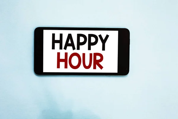 Happy Hour Gösterilen Metin Işareti Biraz Rahatla Yapar Iletileri Apps — Stok fotoğraf