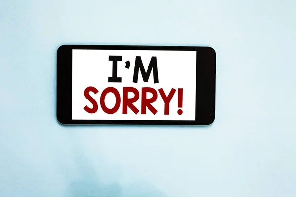 Текстовый Знак Показывающий Сожалею Концептуальные Фото Попросить Прощения Кого Ненамеренно — стоковое фото