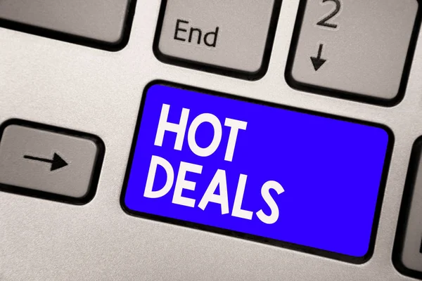 Handgeschreven Tekst Hot Deals Concept Wat Betekent Dat Een Overeenkomst — Stockfoto