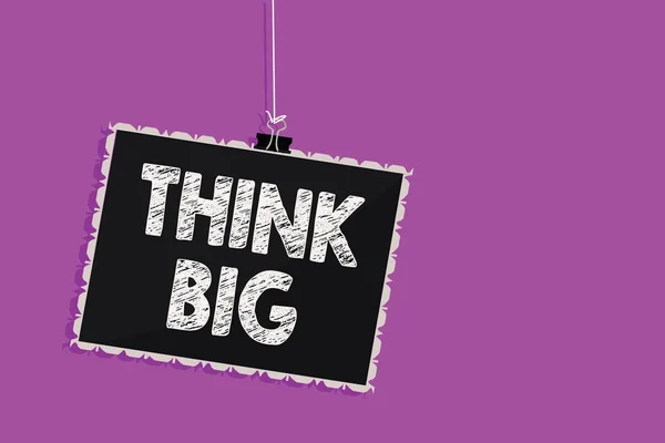 Signe Texte Montrant Think Big Photo Conceptuelle Pour Planifier Quelque — Photo