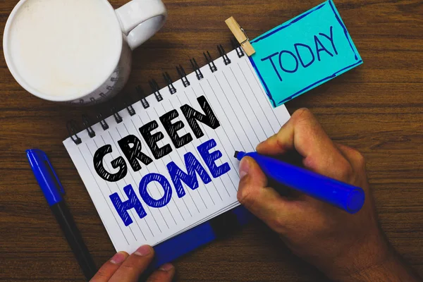 Των Λέξεων Γραπτώς Κείμενο Green Home Επιχειρηματική Ιδέα Για Έναν — Φωτογραφία Αρχείου