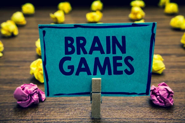 Текст Знака Показ Мозок Ігри Концептуальні Фото Психологічні Тактики Щоб — стокове фото