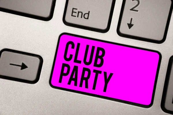 Text Sign Showing Club Party Conceptual Photo Social Gathering Place — Stock Photo, Image