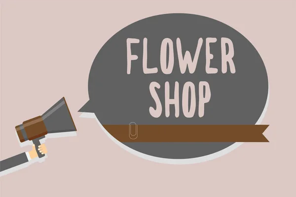 Escritura Mano Conceptual Que Muestra Flower Shop Texto Foto Negocios — Foto de Stock