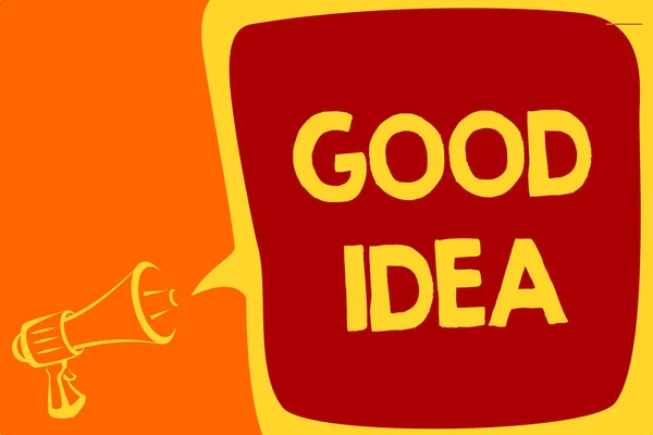 Handwriting Text Good Idea Concept Meaning State Human Brain Bring — Stock Photo, Image
