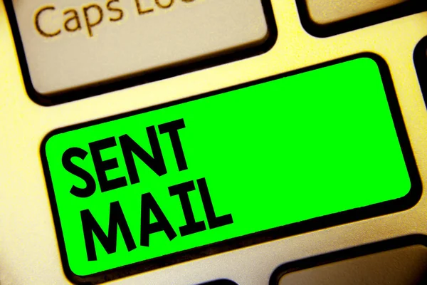 Word Pisanie Tekstu Sent Mail Koncepcja Biznesowa Dla Zdarzenia Gdzie — Zdjęcie stockowe