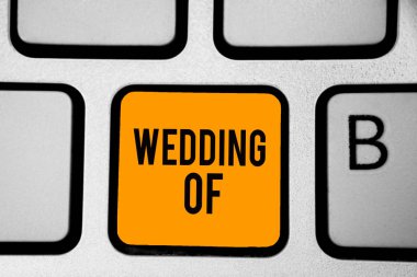 Düğün, gösterilen metin işareti. Erkek ve kadın şimdi evli çift sonsuza kadar portakal anahtar niyeti klavye gibi yansıma belge bilgisayar oluşturmak ilan kavramsal fotoğraf