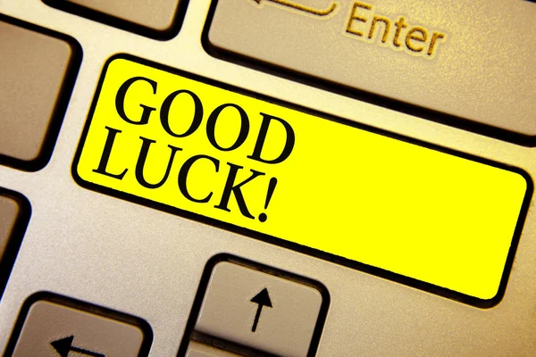 Handgeschreven Tekst Good Luck Concept Wat Betekent Dat Een Positieve — Stockfoto