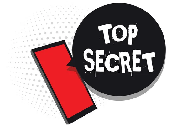 Word Tekst Intoetsen Top Secret Businessconcept Voor Het Vertellen Iemand — Stockfoto