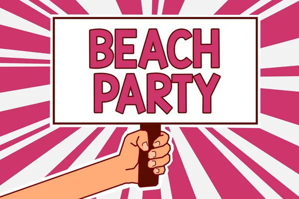 Palavra Escrita Texto Beach Party Conceito Negócio Para Pequeno Grande — Fotografia de Stock