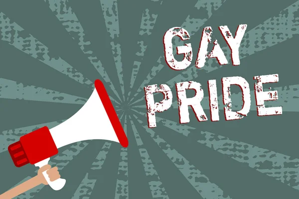 Aplikace Word Psaní Textu Gay Pride Obchodní Koncept Pro Důstojnost — Stock fotografie