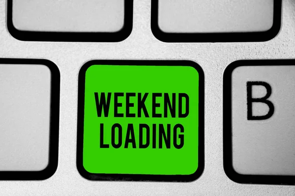 Word Writing Text Weekend Loading Business Concept Starting Friday Party — Stock Photo, Image
