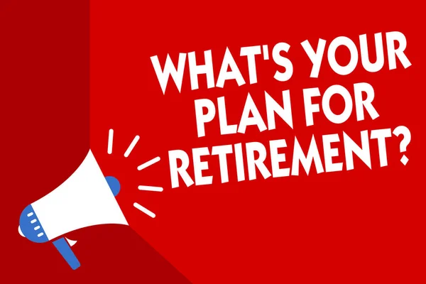 Conceptuele Hand Schrijven Weergegeven Wat Plan Voor Pensioen Gaat Zakelijke — Stockfoto