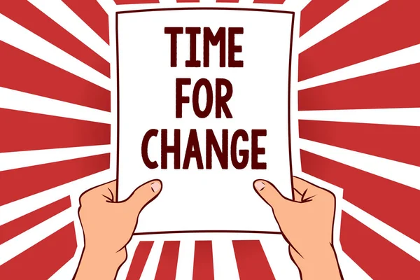Manuscrito Texto Escrevendo Time Change Conceito Significado Mudança Momento Evolução — Fotografia de Stock