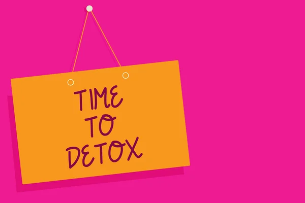 Слово Пише Текст Time Detox Бізнес Концепція Моменту Здоров Харчування — стокове фото