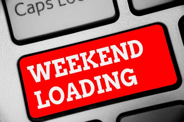 Word Writing Text Weekend Loading Business Concept Starting Friday Party — Stock Photo, Image