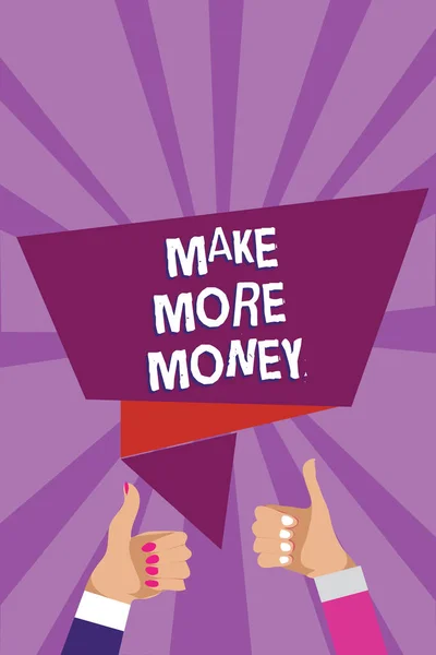 Текст Написания Слов Make More Money Концепция Бизнеса Увеличения Доходов — стоковое фото