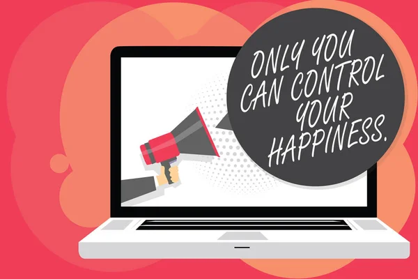 Word Writing Text Only You Can Control Your Happiness Business — Stockfoto