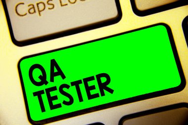Qa Tester olarak metin sözcük yazma. İş kavramı üzerinde gidiş projenin uygulama klavye yeşil anahtar gibi bir niyetim önce kalite güvencesi için yansıma belge bilgisayar oluşturmak