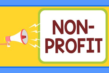 Kavramsal el kar amacı gütmeyen gösterilen yazma. Geri dönüş megafon hoparlör konuşma balonu mesaj konuşan tutan adam ödemeden ürün ya da hizmet veren iş fotoğraf metin