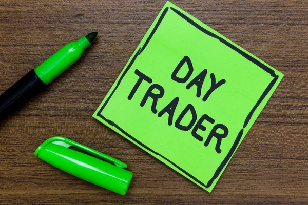 Écriture Conceptuelle Montrant Day Trader Photo Affaires Montrant Une Personne — Photo