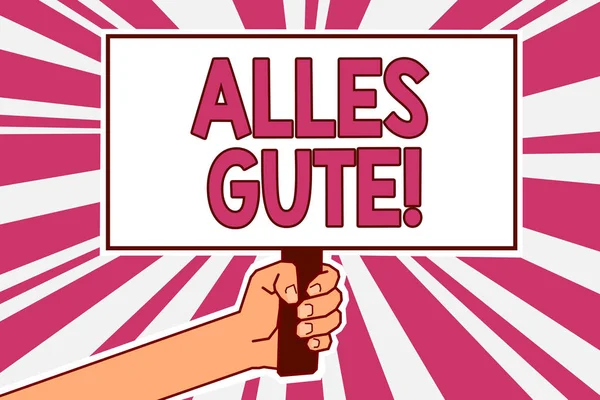 Tekst Intoetsen Word Alles Gute Business Concept Voor Duitse Vertaling — Stockfoto