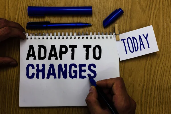 Handwriting Text Adapt Changes Concept Meaning Embrace New Opportunities Growth — Stock Photo, Image