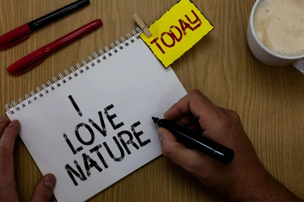 Aşk Doğa Yazma Yazısı Metin Enjoy Doğal Çevre Koruma Korumak — Stok fotoğraf