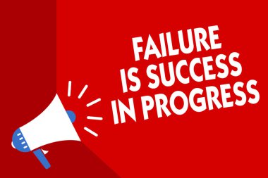 Kavramsal el yazma hatası olduğunu ilerleme başarı gösteren. Yapmak zorunda iş fotoğraf vitrine iyileştirilmesi için megafon kırmızı arka plan önemli mesajı yüksek sesle konuşma hataları