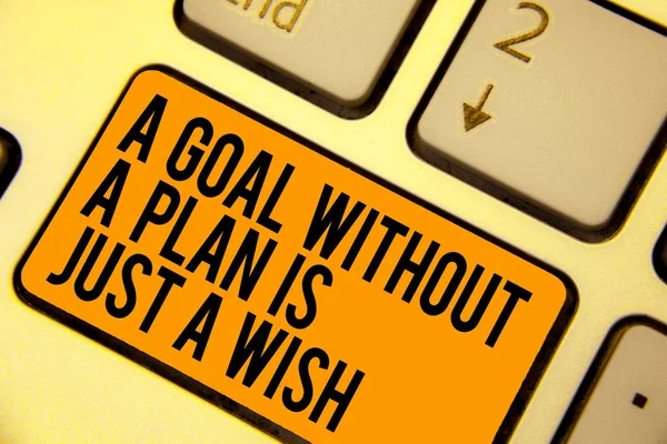 Handwriting Text Writing Goal Plan Just Wish Concept Meaning Make — Stock Photo, Image