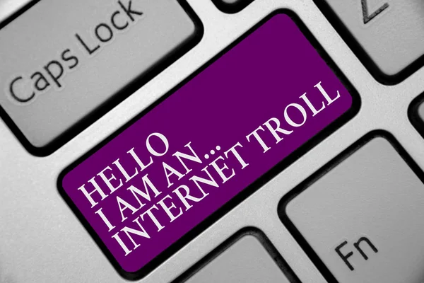 Parola Testo Scrittura Ciao Sono Internet Troll Business Concept Social — Foto Stock