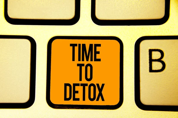 Szöveg Jel Mutatja Időt Detox Fogalmi Fénykép Részére Diéta Táplálkozás — Stock Fotó